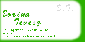 dorina tevesz business card